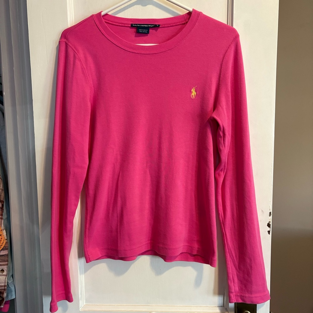 Ralph Lauren Sport Pink Long-Sleeved Tee